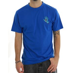 T-SHIRT SCREAMING HAND CHEST SANTA CRUZ BLU